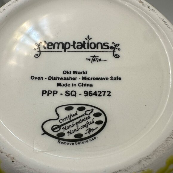 Temp-tations by Tara retired “Old World” 10” Easter Bunny cookie jar crazing - Picture 9 of 12